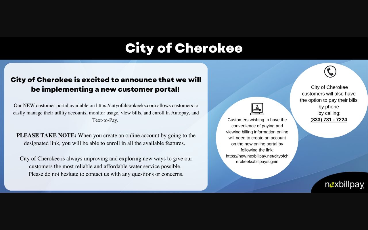 Official City of Cherokee image