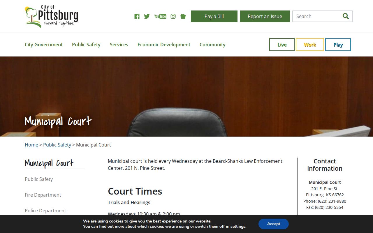 Pittsburg court records municipal information
